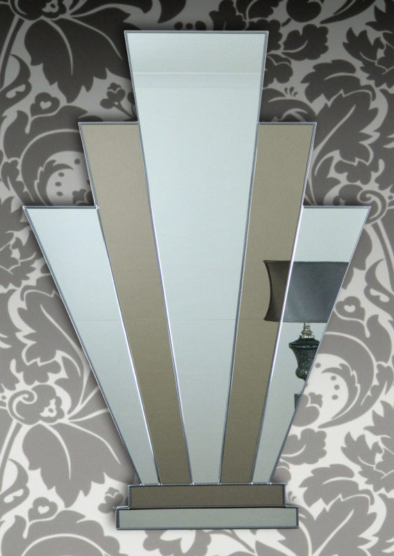 Charleston Bronze Original Handcrafted Art Deco Fan Wall Mirror ...