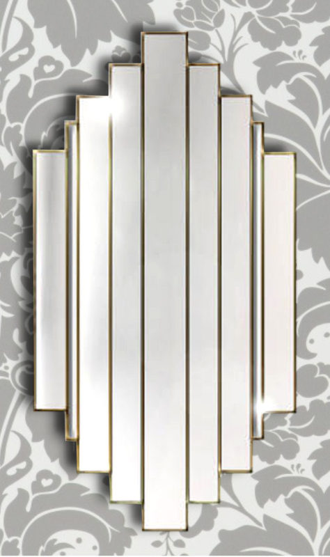 Romance Original Handcrafted Art Deco Wall Mirror with a Gold Trim ...