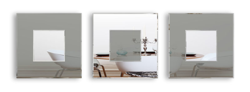 Indulgence Modern Coloured Wall Mirror in Smokey Grey - Bespoke Mirrors ...