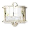 alexander in gold art deco fan overmantle wall mirror